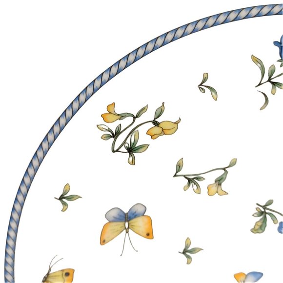 Set/4 Lubiana Poland China 8.25" Salad Side Plates butterflies flowers rope trim - Picture 3 of 5